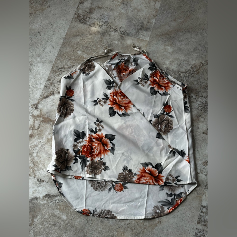 White floral top